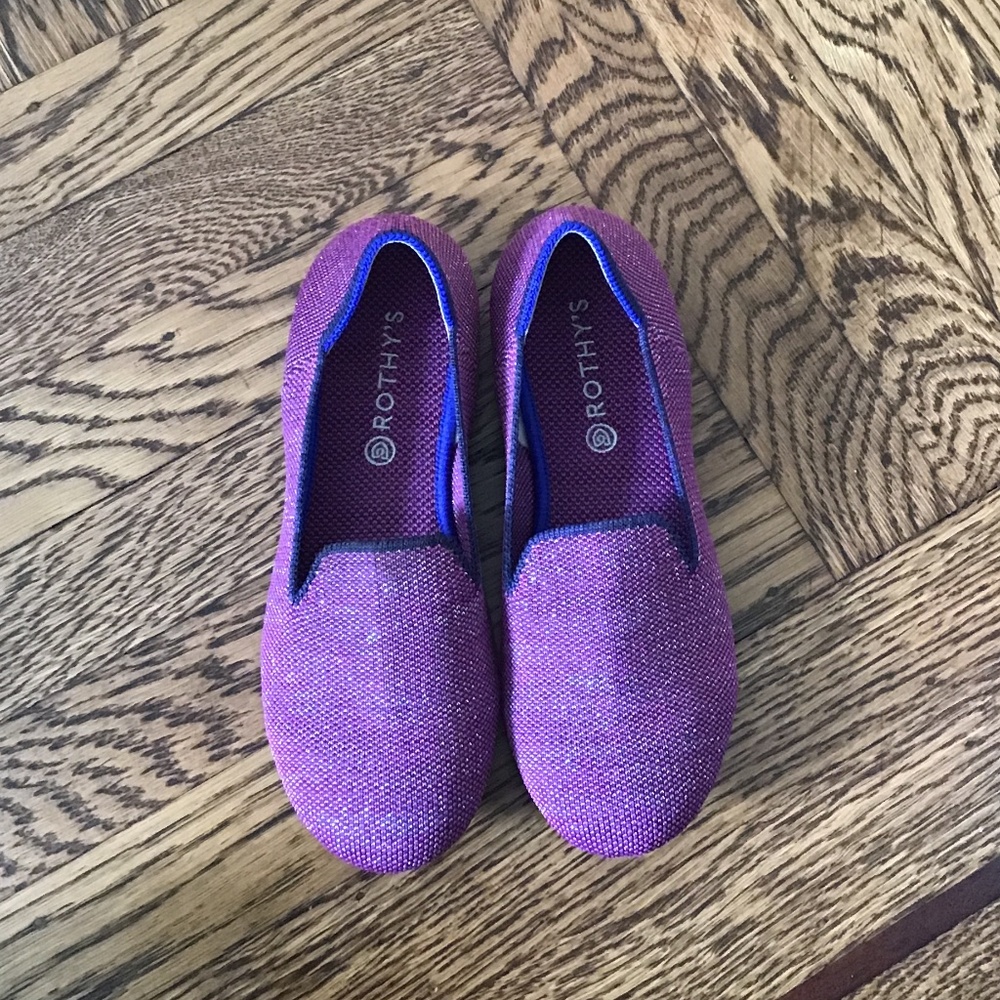 Pink Rothy’s With Blue Trim